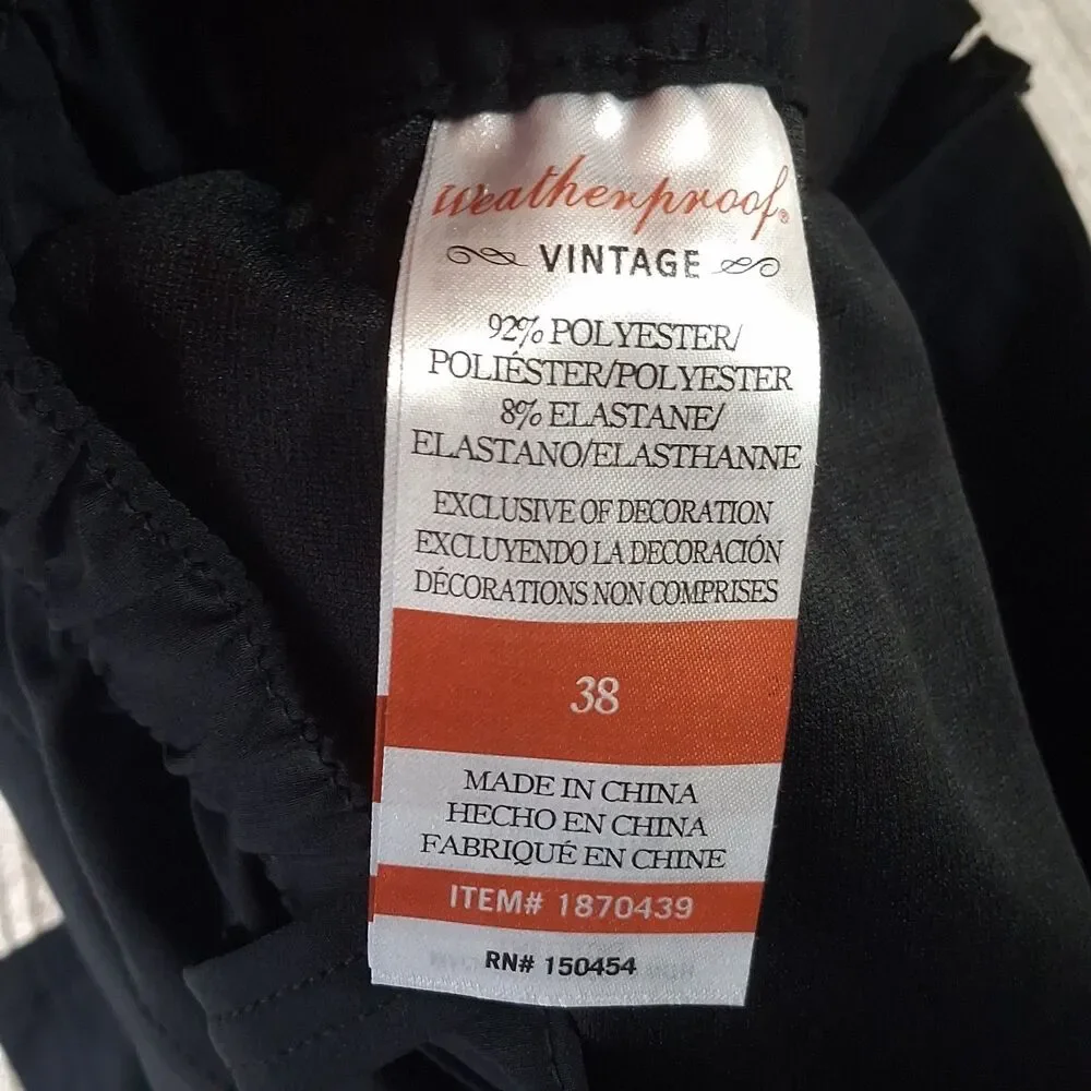 ​WEATHERPROOF VINTAGE MEN'S SIZE 38 PERFORMANCE TECH SHORTS BLACK STRETCH 187043